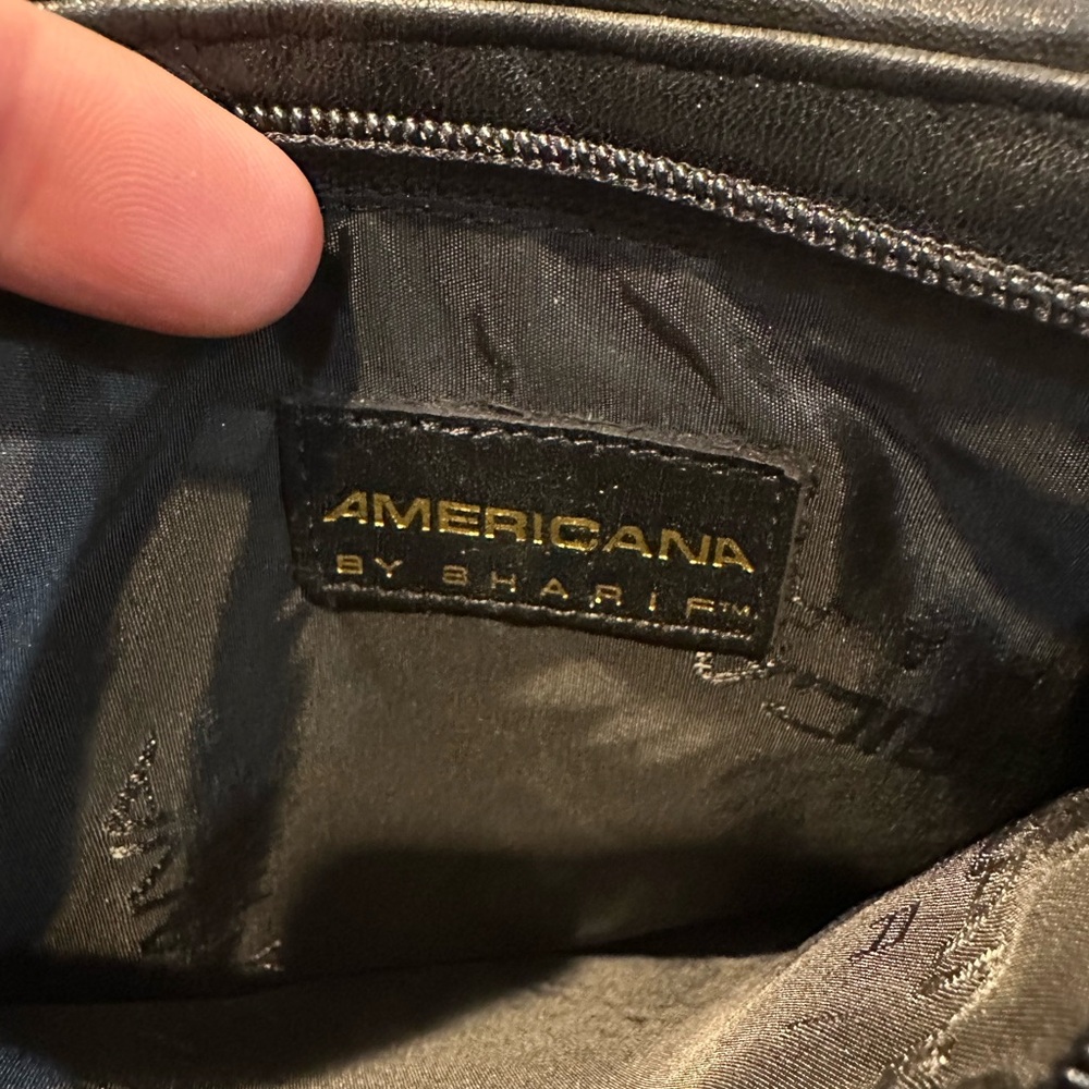 Americana by Sharif Black Gold Woven Crossbody - Picture 13 of 13